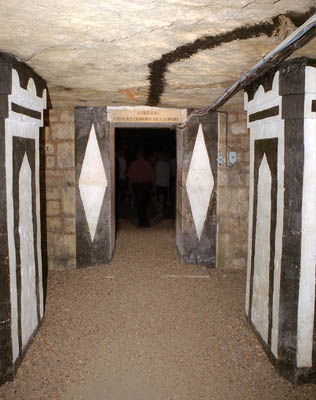 Photographs of the Catacombs, Paris.