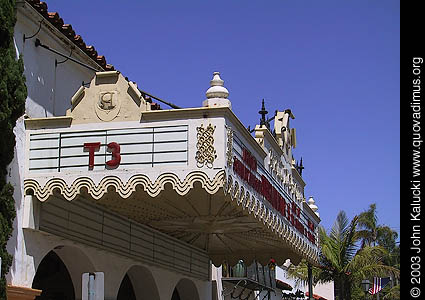 Exterior photographs of the Arlington Theater, Santa Barbara, California