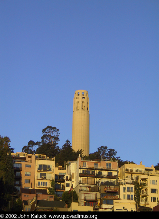 Photographs of Coit Tower, San Francisco.