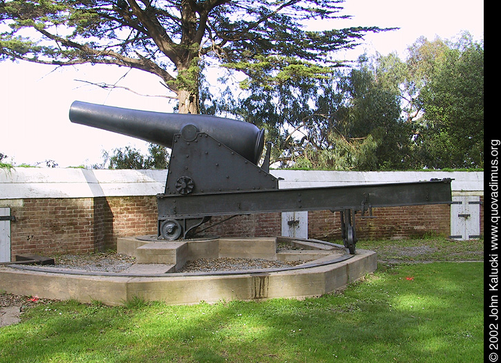 Photographs of the gun batteries in Fort Mason, San Francisco.