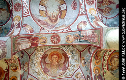 Photographs of the early churches and frescos at the Goreme Open Air Museum, Cappadocia, Turkey.