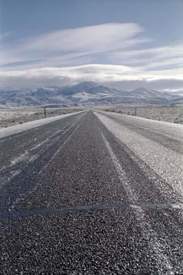 Photographs from a snowy drive between Elko and Ely over 'Secret Pass'.