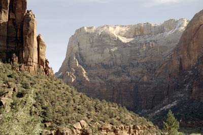 Early winter morning photographs of Zion Canyon, Zion National Park, Utah